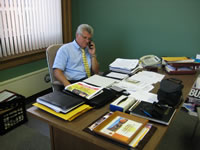 Mayor Brunner in his City Hall office