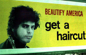 Get A haircut billboard